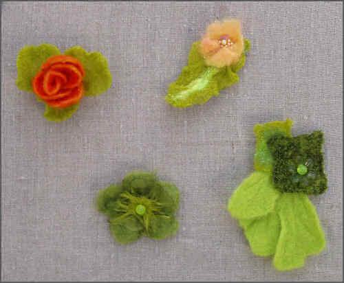 Fire filtede blomster