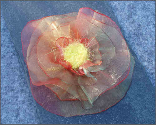 Orangemix organza blomst