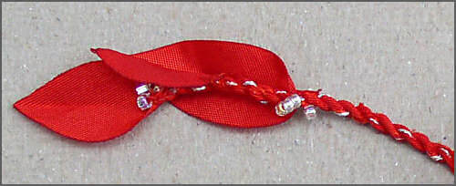 R&oslash;dt tekstilpynt